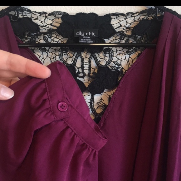 Long Sleeve Cross Draped Blouse - Picture 4 of 4